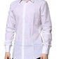 Dolce & Gabbana White GOLD Long Sleeves Men Dress Formal Shirt