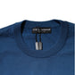 Dolce & Gabbana Blue Cashmere Crew Neck Sweatshirt Sweater