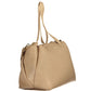 Mario Valentino Beige Polyurethane Women's Bag with Adjustable Shoulder Strap