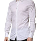 Dolce & Gabbana White Cotton GOLD Long Sleeves Formal Shirt