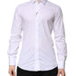 Dolce & Gabbana White Cotton GOLD Long Sleeves Formal Shirt
