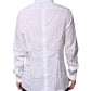 Dolce & Gabbana White Cotton GOLD Long Sleeves Formal Shirt