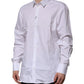 Dolce & Gabbana White Cotton GOLD Long Sleeves Formal Shirt