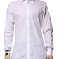 Dolce & Gabbana White Cotton GOLD Long Sleeves Formal Shirt