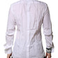 Dolce & Gabbana White Cotton GOLD Long Sleeves Formal Shirt