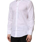 Dolce & Gabbana White Collared Long Sleeves Dress Formal Shirt