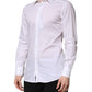 Dolce & Gabbana White GOLD Long Sleeves Dress Formal Shirt