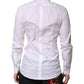 Dolce & Gabbana White GOLD Long Sleeves Dress Formal Shirt