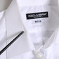 Dolce & Gabbana White MARTINI Cotton Men Dress Formal Shirt