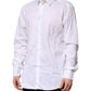 Dolce & Gabbana White GOLD Cotton Men Dress Formal Shirt