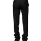 Dolce & Gabbana Black Wool Striped Formal Pants