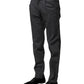 Dolce & Gabbana Gray Striped Cotton Formal Pants