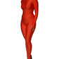 Dolce & Gabbana Red Nylon Turtleneck Bodycon Jumpsuit Dress