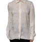 Dolce & Gabbana White Button Down Long Sleeves Blouse Top