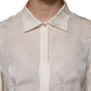 Dolce & Gabbana White Button Down Long Sleeves Blouse Top