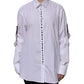 Dolce & Gabbana White Rhinestone Embellish Long Sleeves Top