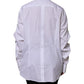Dolce & Gabbana White Rhinestone Embellish Long Sleeves Top