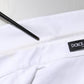 Dolce & Gabbana White Cotton Collared Long Sleeves Blouse Top