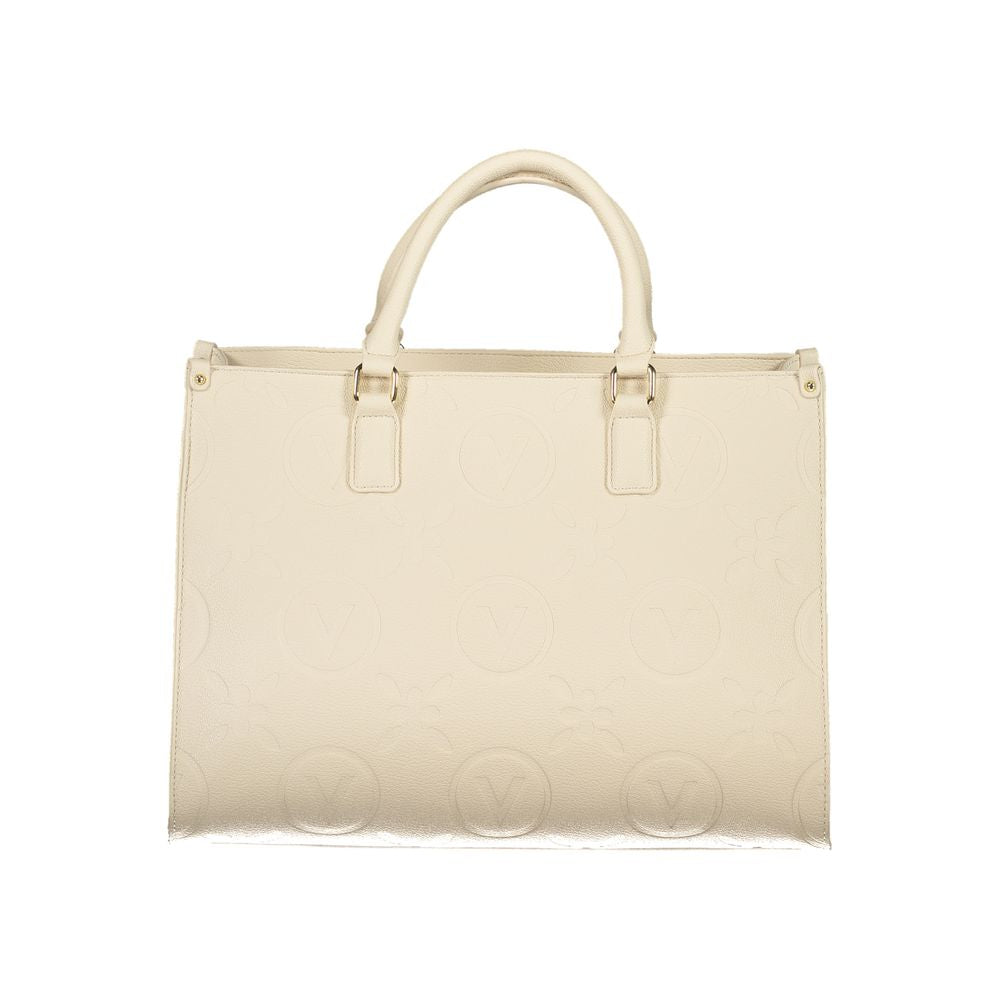 Mario Valentino Beige Polyurethane Women's Bag with Handles