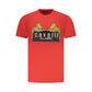 Cavalli Class Rosso Cotton Men T-Shirt