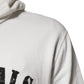 Dolce & Gabbana White Cotton DG ROYAL Print Hooded Sweater