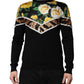 Dolce & Gabbana Black Silk Floral Crew Neck Pullover Sweater