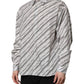 Dolce & Gabbana White Striped Long Sleeves Men Formal Shirt