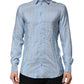 Dolce & Gabbana Blue Striped MARTINI Long Sleeve Dress Shirt