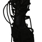 Dolce & Gabbana Black Suede Strap Stilettos Sandals