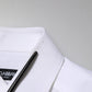 Dolce & Gabbana White Cotton MARTINI Long Sleeve Dress Shirt