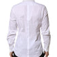 Dolce & Gabbana White Cotton GOLD Long Sleeves Dress Shirt