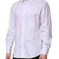 Dolce & Gabbana White Cotton GOLD Long Sleeves Dress Shirt