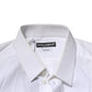 Dolce & Gabbana White Cotton GOLD Long Sleeves Dress Men Shirt