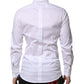 Dolce & Gabbana White Cotton GOLD Long Sleeve Men Dress Shirt