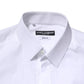 Dolce & Gabbana White Cotton GOLD Long Sleeve Men Dress Shirt