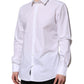 Dolce & Gabbana White Cotton GOLD Long Sleeves Dress Shirt