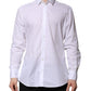 Dolce & Gabbana White Cotton Long Sleeves Dress Formal Shirt