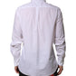 Dolce & Gabbana White Cotton Long Sleeves Dress Formal Shirt