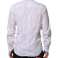 Dolce & Gabbana White Cotton STAFF Long Sleeves Formal Shirt