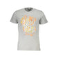 Cavalli Class Grigio Cotton Men T-Shirt