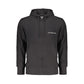 Calvin Klein Black Cotton Men Sweater with Hood and Central Pockets