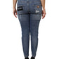 Dolce & Gabbana Blue Tattered Cotton Low Waist Denim Jeans