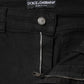 Dolce & Gabbana Black Cotton Mid Waist Denim Jeans