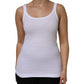 Dolce & Gabbana White Cotton Round Neck Sleeveless Tank Top