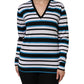 Dolce & Gabbana Multicolor Stripes Long Sleeves V-neck Top
