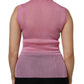 Dolce & Gabbana Pink Polyester Sleeveless Round Neck Tank Top