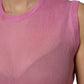 Dolce & Gabbana Pink Polyester Sleeveless Round Neck Tank Top
