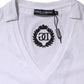 Dolce & Gabbana White Cotton Short Sleeve V-Neck Top T-shirt