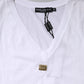 Dolce & Gabbana White Cotton Short Sleeve V-Neck Top T-shirt