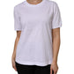 Dolce & Gabbana White Cotton Short Sleeve Round Neck T-shirt